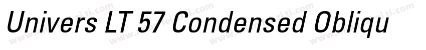 Univers LT 57 Condensed Oblique字体转换